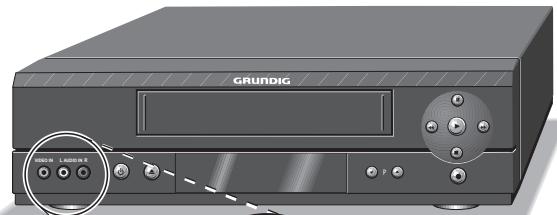 GRUNDIG XERIA GV 6063 HIFI - À partir d'un deuxième magnétoscope, d'un lecteur de DVD ou d'un caméscope - 1