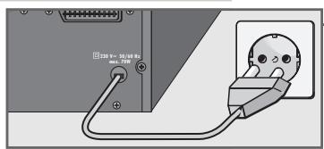 GRUNDIG SCENOS - Raccordement du câble secteur - 1