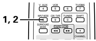 DENON AVR-1403 - Annulation du mode d'entrée externe - 5