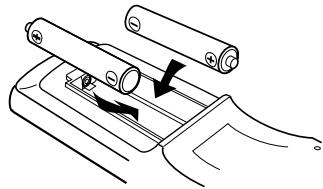 DENON AVR-1403 - Insertion des piles - 2
