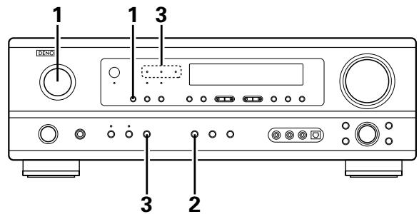 DENON AVR-684 - Régler le paramètre d'ambiance en fonction de la source. appuyer tout d'abord sur la touche surround parameter. - 1