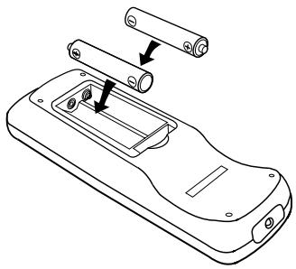 DENON DCD-485 - Inserción de las pilas - 2