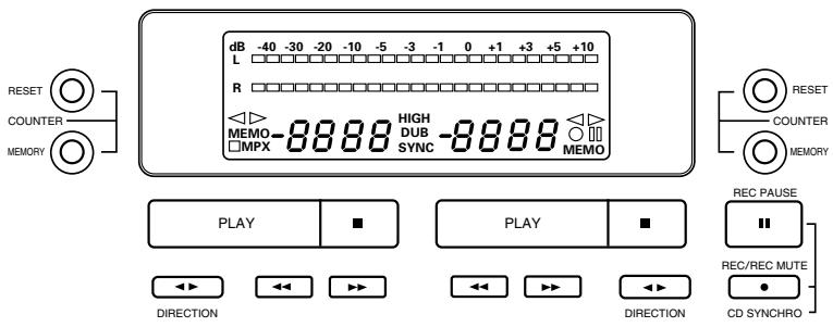 DENON DRW-695 - COMPTEUR DE BANDE ET ARRET DE MEMOIRE - 1