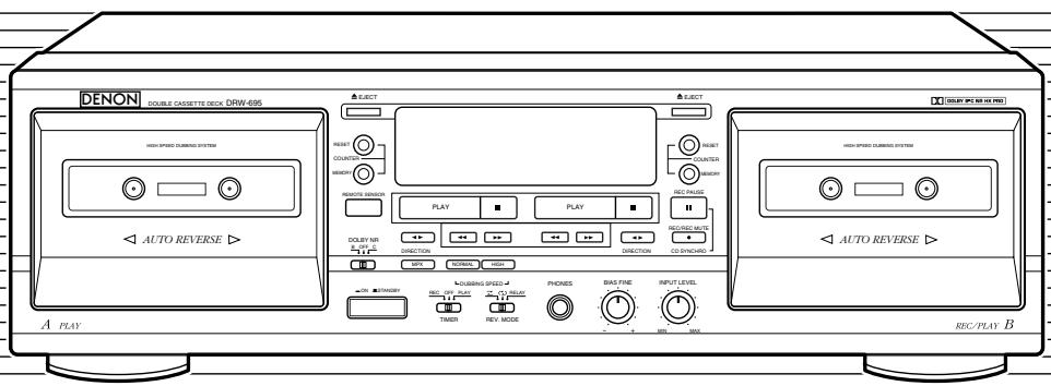 DENON DRW-695 - INSTRUÇÕES DE OPERAÇÃO - 1
