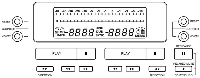 DENON DRW-695 - TAPE COUNTER AND MEMORY STOP - 1