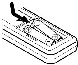 DENON PMA-495R - Inleggen van de droge cel batterijen - 2