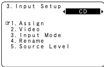 DENON AVR-2309 - Changement de la source d'entrée dans Configuration de l'entrée - 1