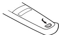 DENON RC-7001 - Insertion des piles - 1