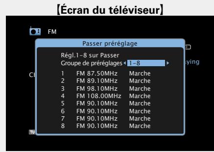 DENON AVR-3313, AVR3313 - Saut des stations radio préréglées (passer préréglage) - 3