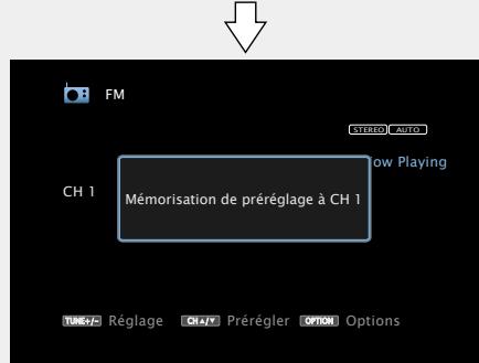 DENON AVR-3313, AVR3313 - Préréglage de la station radio actuelle (mém. préréglages) - 4