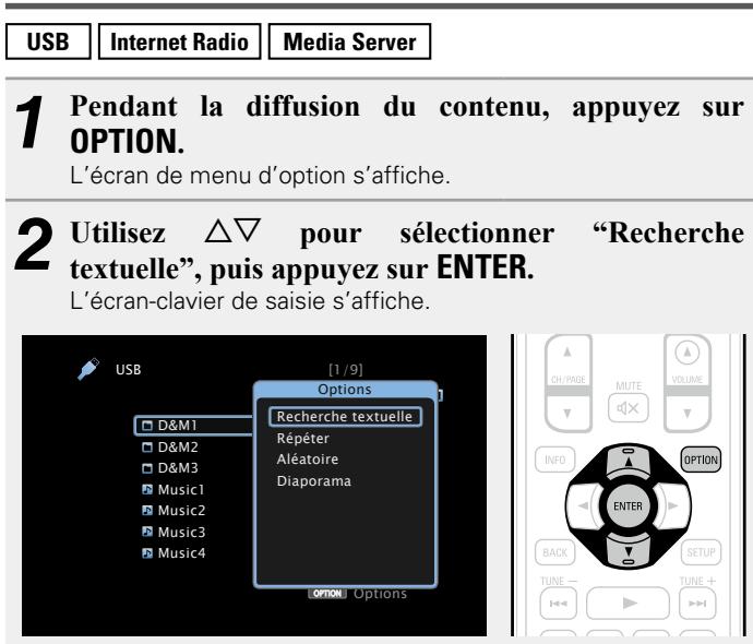 DENON AVR-3313, AVR3313 - Recherche de contenu à l'aide de mots-clés (recherche textuelle) - 1