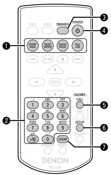 DENON DNP-F109 SP - Touches qui fonctionnent avec toutes les sources d'entrée - 1