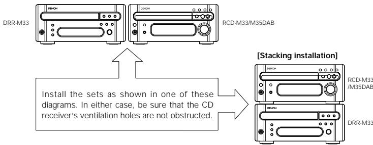 DENON DRR-M33 - Connecting to the RCD-M33/M35DAB - 1