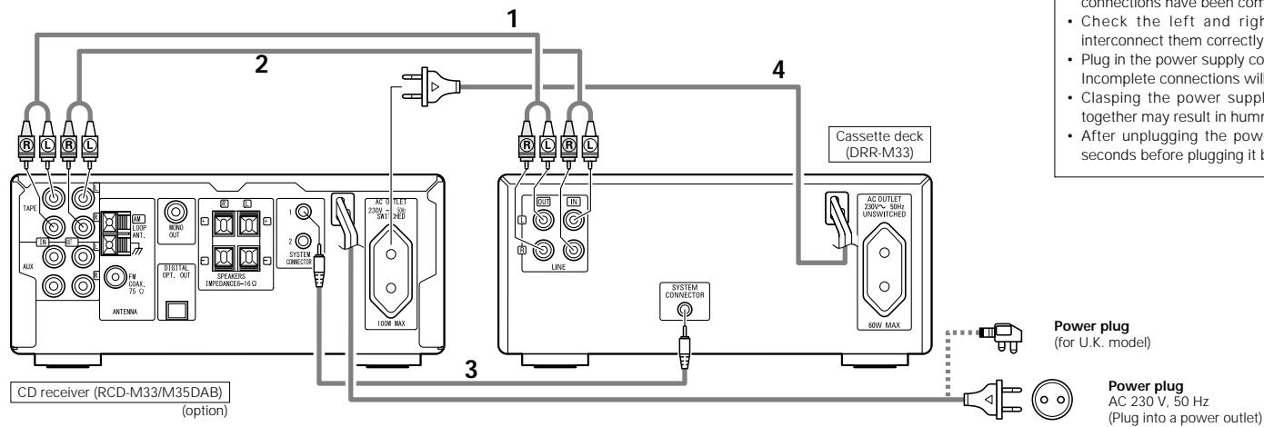 DENON DRR-M33 - Connecting to the RCD-M33/M35DAB - 2
