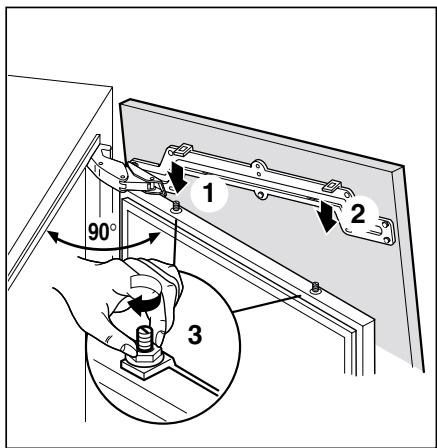 ZANUSSI ZJB9476 - Fixation des portes du meuble - 4