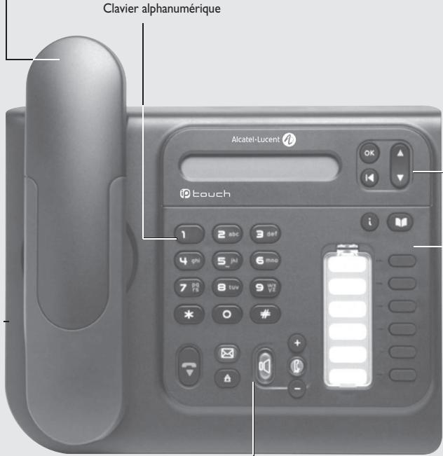 Clavier alphanumérique Alcatel-Lucent touch 1 2 abc 3 def 4 qhi 5 AI 6 info 7 8 9 10V 11V * O # + -