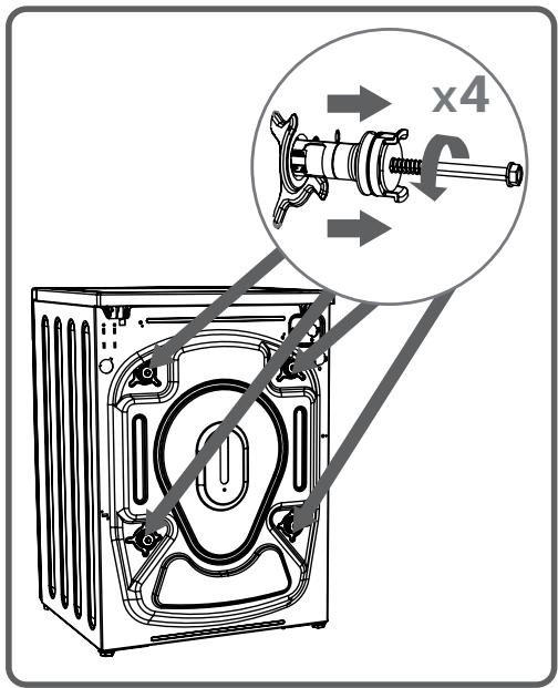 PROLINE FP 610 W - Chapitre -3 : installation de votre lave-linge (retrait des VIS de bridage transport) - 1