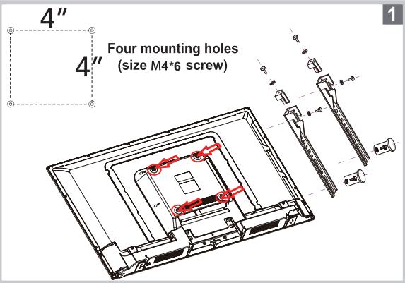 PROLINE L2440FHD - Fixez la base - 1