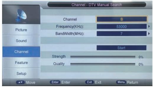 PROLINE L2440FHD - Recherche manuelle DTV - 1