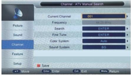PROLINE L2440FHD - Recherche manuelle ATV - 1