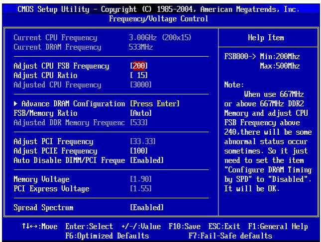 MSI 945GCM5 V2 - 频率/电压控制 - 1
