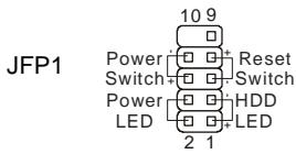 MSI 945GCM5 V2 - 前置面板接口:JFP1,JFP2 - 2