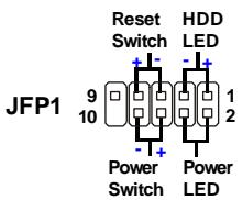 MSI G52-73921XK - Front Panel Connectors: JFP1/JFP2 - 1