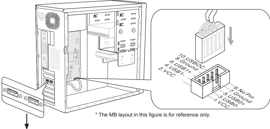 MSI G52-75221XI - Front USB Connector: JUSB1, JUSB2 - 1