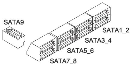 MSI G52-75221XI - Connecteur squirrel ATA : SATA1~9 - 1