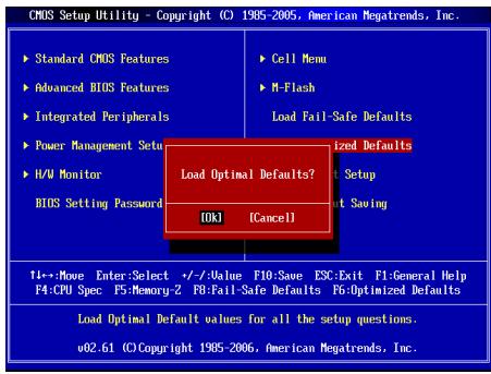 MSI MS-7597 - 载入优化设置缺省值 - 1