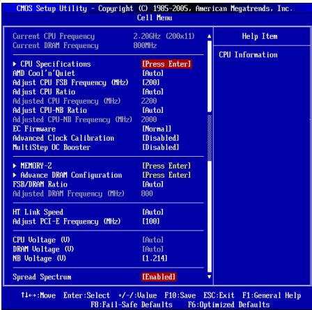 MSI MS-7623 G52-76231X1 - Cell Menu - 1