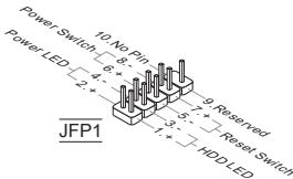 MSI MS-7623 V4.1 - 前页：JFP1，JFP2 - 1