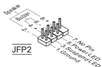 MSI MS-7623 V5.0 - Frontpanel Anschlüsse: JFP1, JFP2 - 1