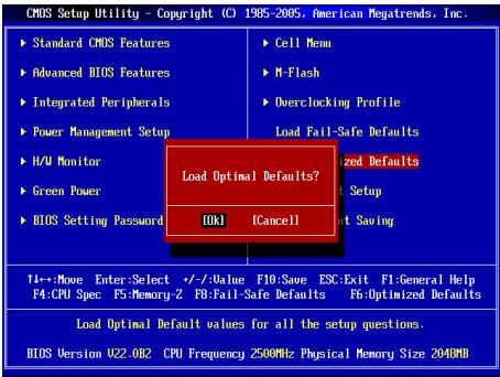 MSI MS-7623 V5.0 - Load Optimized Defaults (최적 기본값 로드) - 1