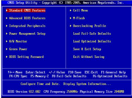 MSI MS-7623 V5.0 - Main Page (Основное меню) - 1
