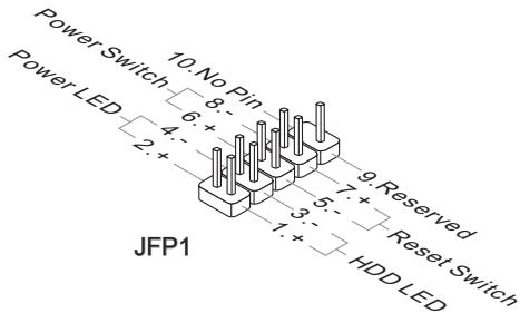 MSI MS-7666 G52-76661X2 - Front Panel Connectors: JFP1, JFP2 - 1
