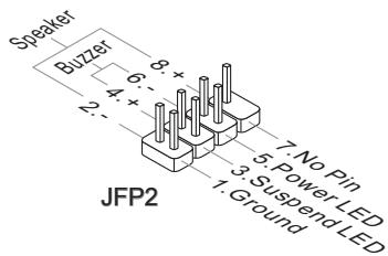 MSI MS-7666 G52-76661X2 - Front Panel Connectors: JFP1, JFP2 - 2