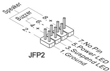 MSI MS-7666 G52-76661X2 - Connecteur panneau avant : JFP1, JFP2 - 2