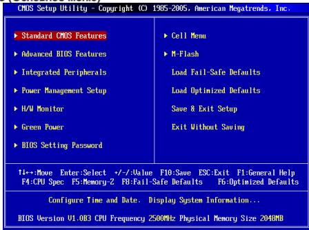 MSI MS-7715 V1.0 - Main Page (OchOBHoe MeHIO) - 1