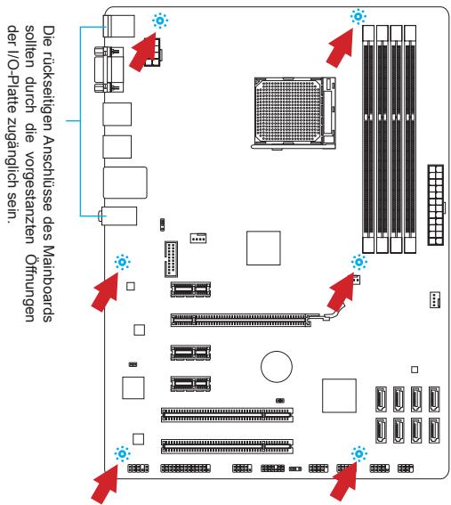 MSI 760GA-P43,  760GM-P23,  760GM-P34 - Schraubenlöcher für die Montage - 1