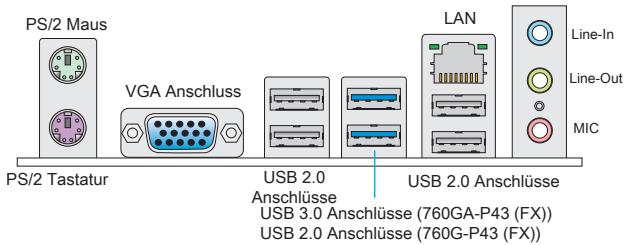 MSI 760GA-P43,  760GM-P23,  760GM-P34 - HINTERES ANSCHLUSSPANEL - 1