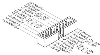 MSI 760GA-P43,  760GM-P23,  760GM-P34 - JUSB3: USB 3.0 Expansion Connector (760GA-P43 (FX)) - 1