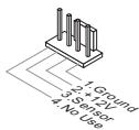 MSI 760GA-P43,  760GM-P23,  760GM-P34 - CPUFAN1, SYSFAN1, SYSFAN2: Fan Power Connectors - 2