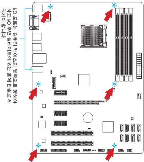 MSI 760GA-P43, 760GM-P23, 760GM-P34 - 장착 스크류 홀 - 1