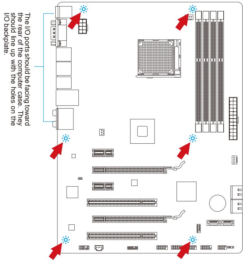 MSI 970A-G46 - Mounting Screw Holes - 1