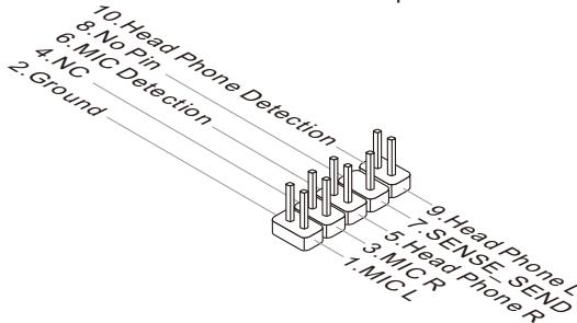 MSI 970A-G46 - JAUD1: connecteur audio panneau avant - 2
