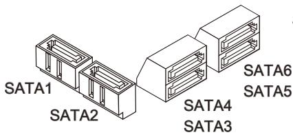 MSI 970A-G46 - Sata1~6: connecteur SATA - 1