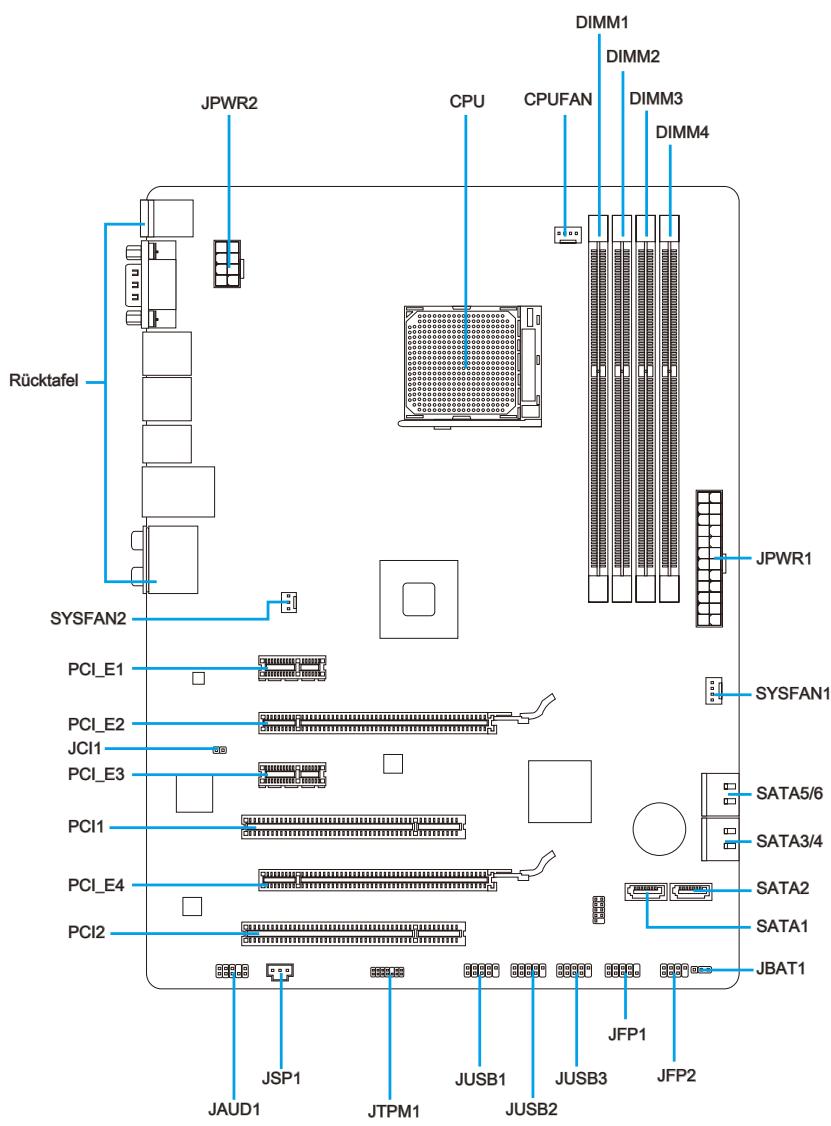 MSI 970A-G46 - Schaubenlocher für die Montage - 1