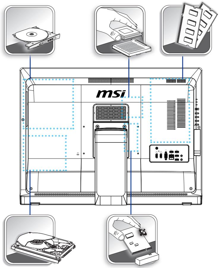 MSI AG2712-002EU GAMING ALL-IN-ONE - Remplacement des composants et mises à niveau - 1