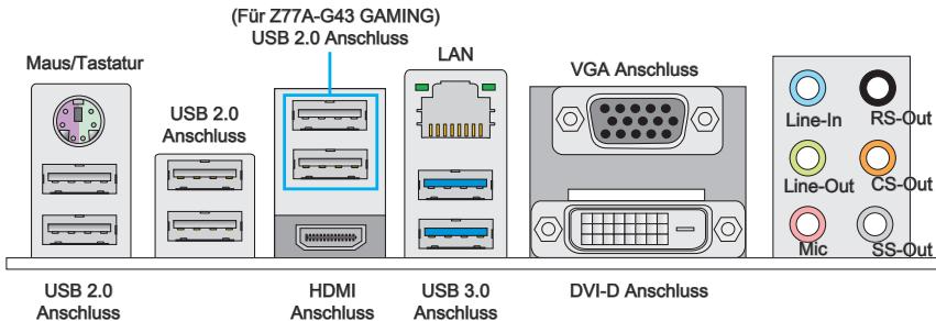 MSI B75A-G43 GAMING - Rücktafel-Übersicht - 1